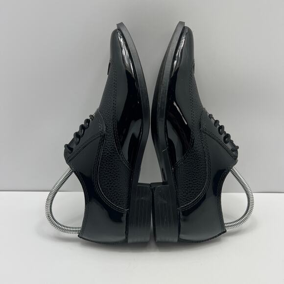 Jean Yves Manhattan Black Upper Tuxedo Toe Oxford Mens 6.5M Dress Shoes - Picture 5 of 9